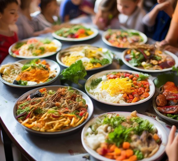 怎样形容学校提供的餐食好